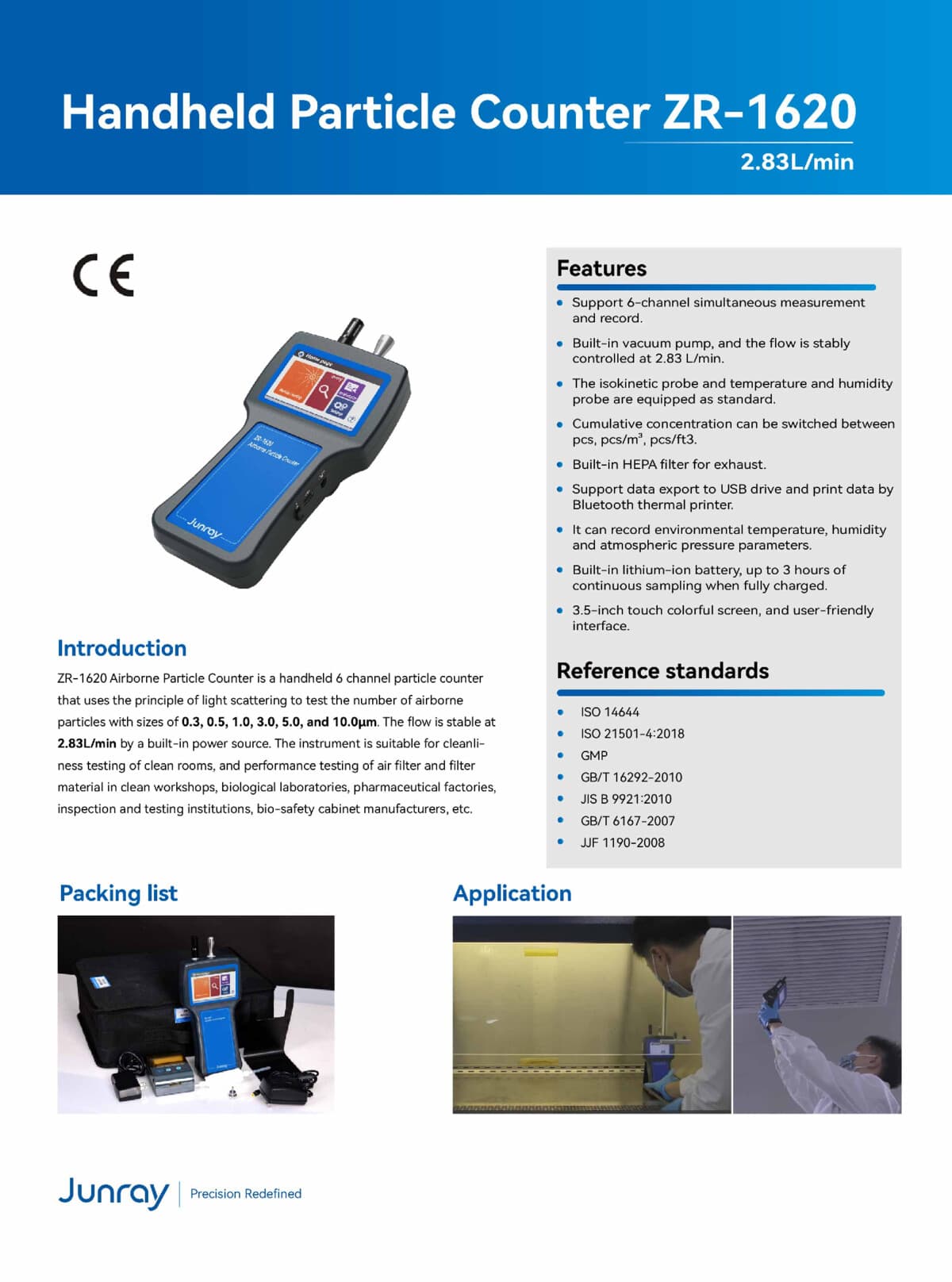 Handhållen partikelräknare ZR-1620