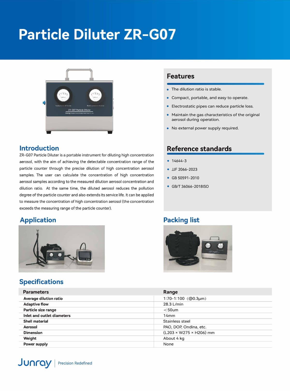 Partikelutspädare ZR-G07